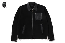 BAPE BLACK ZIPPED WORK CARDIGAN