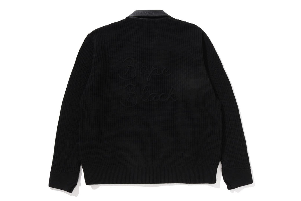 BAPE BLACK ZIPPED WORK CARDIGAN | bape.com