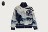 BAPE BLACK JAPAN LANDSCAPE ZIPPED CARDIGAN