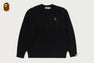 ONE POINT CABLE KNIT CREWNECK SWEATSHIRT