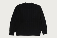 ONE POINT CABLE KNIT CREWNECK SWEATSHIRT