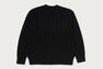 ONE POINT CABLE KNIT CREWNECK SWEATSHIRT