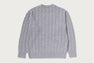 ONE POINT CABLE KNIT CREWNECK SWEATSHIRT