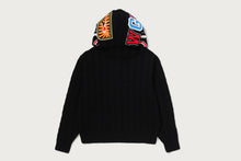CABLE KNIT SHARK RELAXED FIT FULL ZIP HOODIE