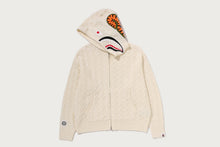 CABLE KNIT SHARK RELAXED FIT FULL ZIP HOODIE