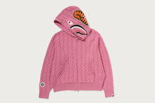 CABLE KNIT SHARK RELAXED FIT FULL ZIP HOODIE