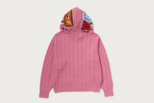 CABLE KNIT SHARK RELAXED FIT FULL ZIP HOODIE