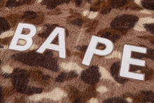 COLOR CAMO BAPE LOGO FUR CROPPED ZIP HOODIE
