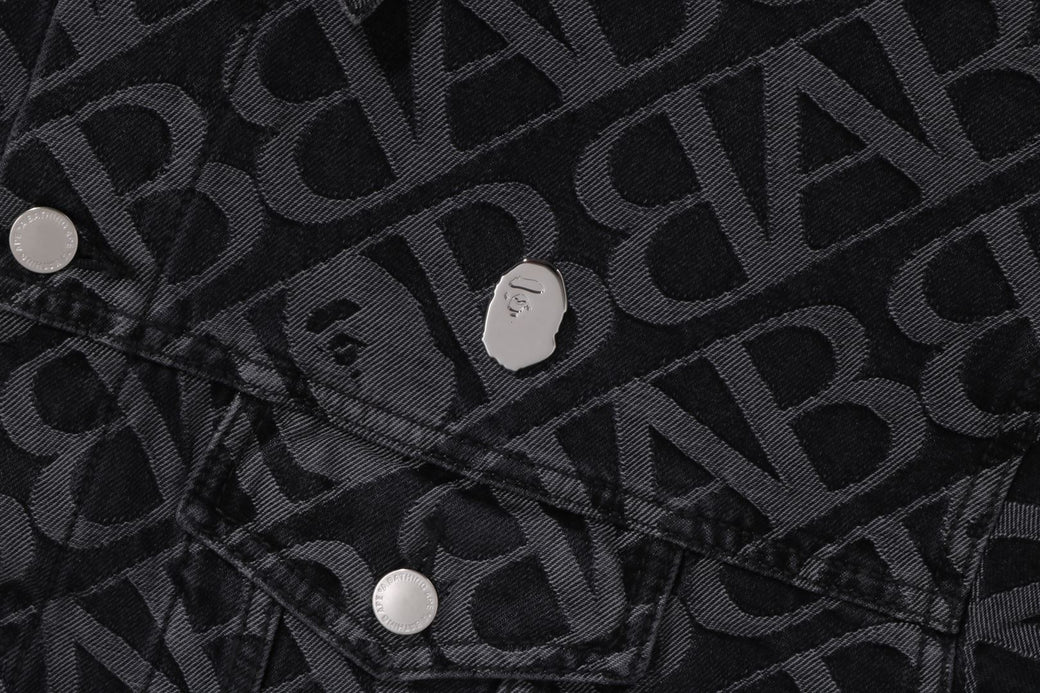 DENIM MONOGRAM METAL ONE POINT JACKET | bape.com