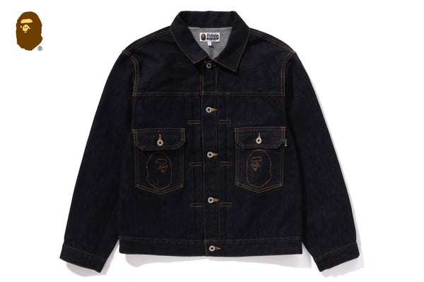 DISTRESSED 13OZ DENIM TRUCKER JACKET MENS – eu.bape.com