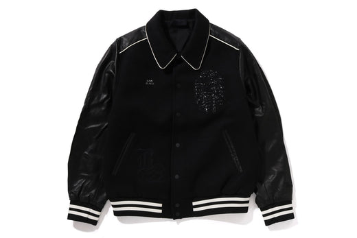 BAPE BLACK LOGO BASEBALL JACKET