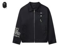 BAPE BLACK LOGO WORKER JACKET