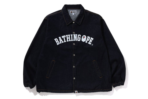 BATHING APE RELAXED FIT DENIM COACH JACKET