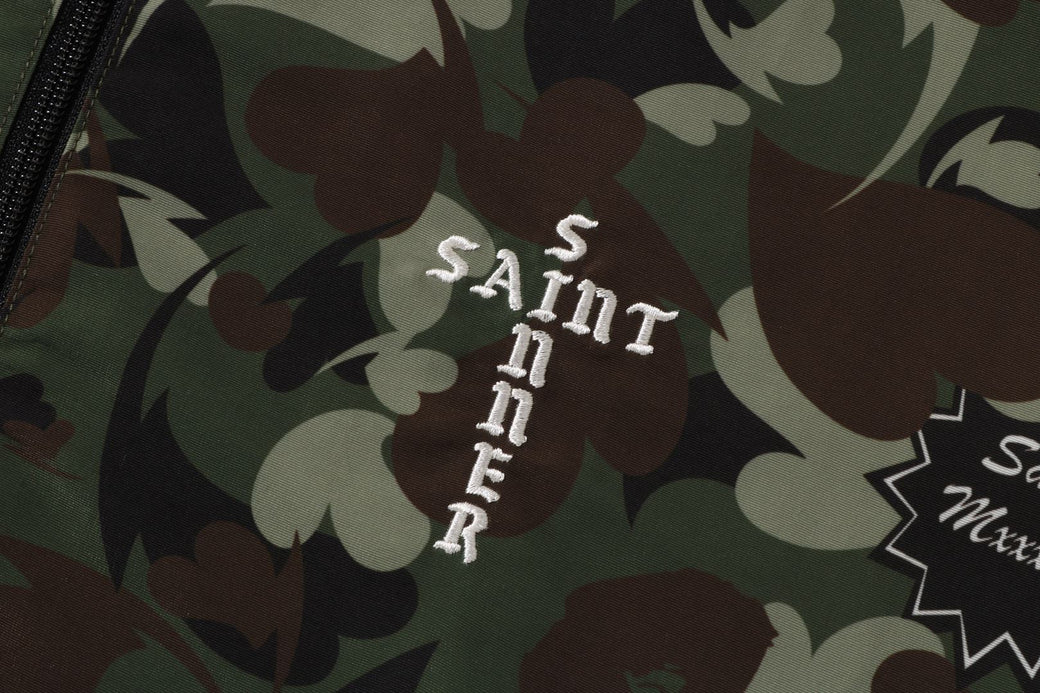 BAPE X SAINT MXXXXXX 】HEART CAMO TRACK JACKET | bape.com