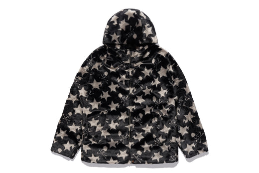 【 BAPE X MMJ 】STA PATTERN FUR JACKET