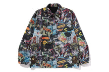 BAPE FLYER PATTERN REVERSIBLE COACH JACKET