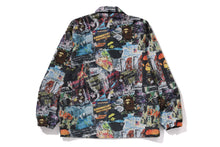 BAPE FLYER PATTERN REVERSIBLE COACH JACKET