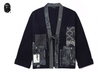 BAPE BLACK PATCHWORK KIMONO JACKET