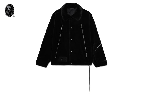 BAPE ウールコート サイズ100 ダークネイビー BAPE ウールコート