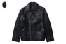 BAPE BLACK LEATHER BIKER JACKET