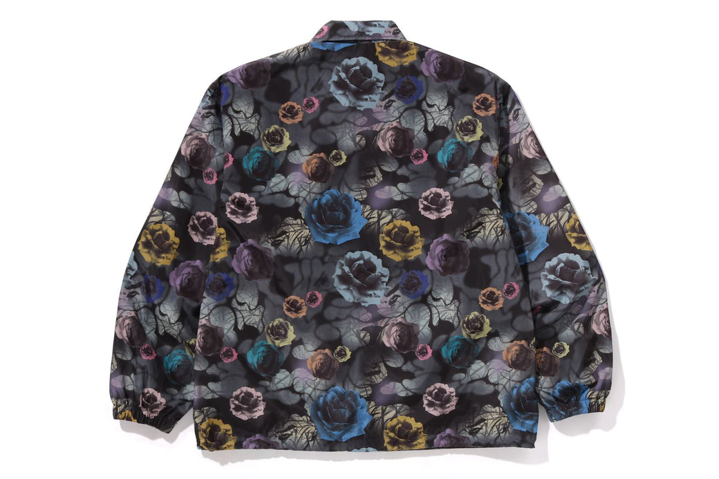 FLORAL CAMO BATHING APE LOGO NYLON COACH JACKET | bape.com