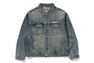 DISTRESSED 13OZ DENIM TRUCKER JACKET