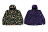 MARBLING CAMO BATHING APE LOGO NYLON HOODED JACKET