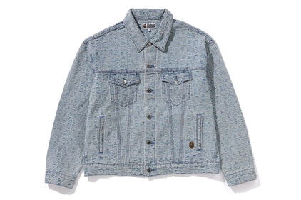 LUX SPORT PATTERN JACQUARD 13OZ DENIM TRUCKER JACKET