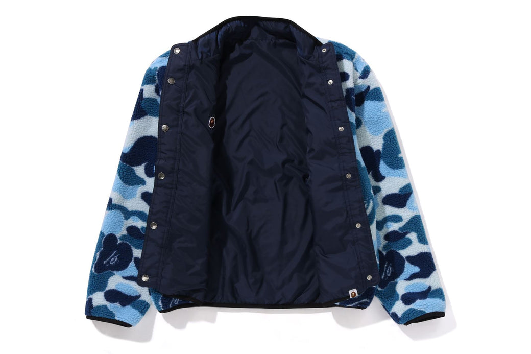 BAPE ボア　フリースジャケット　リバーシブル　青 ABC CAMO BOA RIPSTOP REVERSIBLE JACKET | bape.com