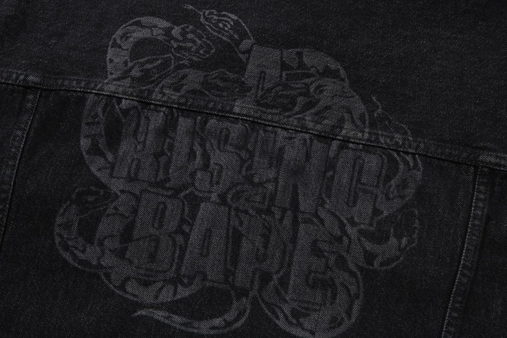 YEAR OF SNAKE DENIM JACKET | bape.com
