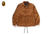 SOLID CAMO JACQUARD NYLON REVERSIBLE COACH JACKET