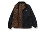 SOLID CAMO JACQUARD NYLON REVERSIBLE COACH JACKET