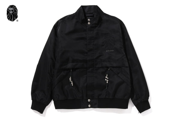 BAPE BLACK NYLON WINDBREAKER | bape.com