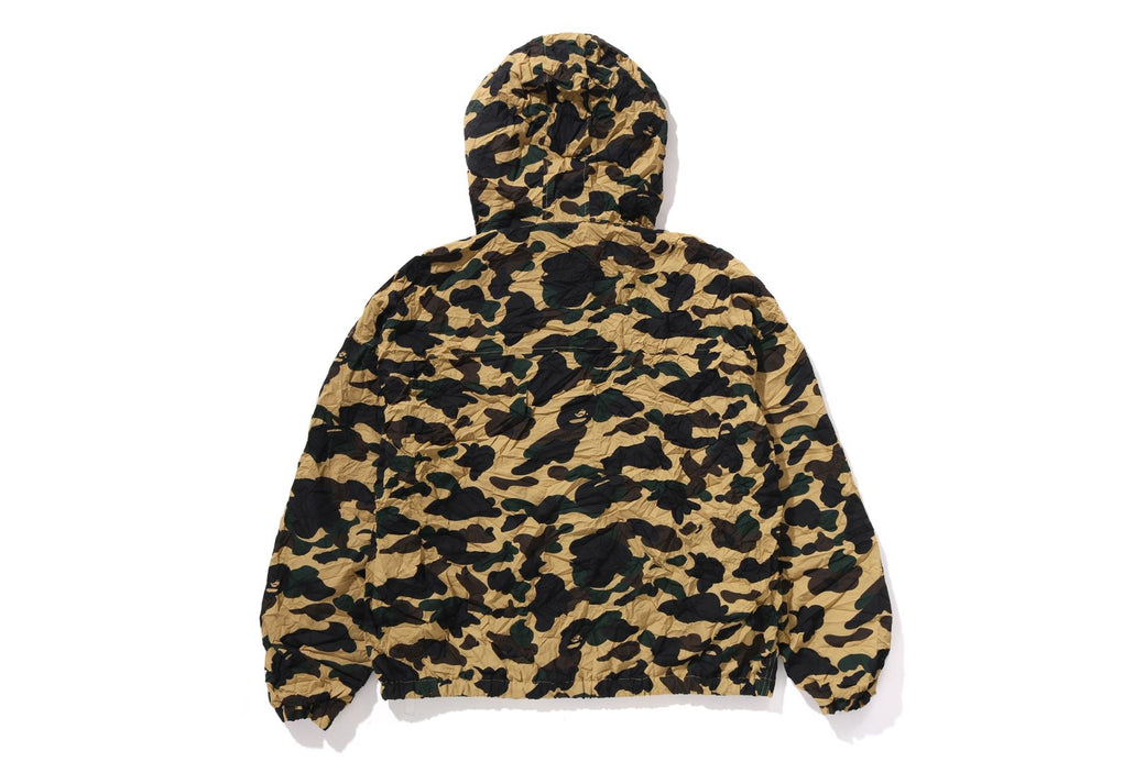 CRINKLE EFFECT 1ST CAMO HALF ZIP HOODIE JACKET | bape.com