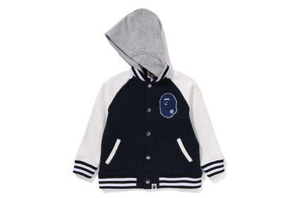 SHARK HOODIE SWEAT VARSITY JACKET