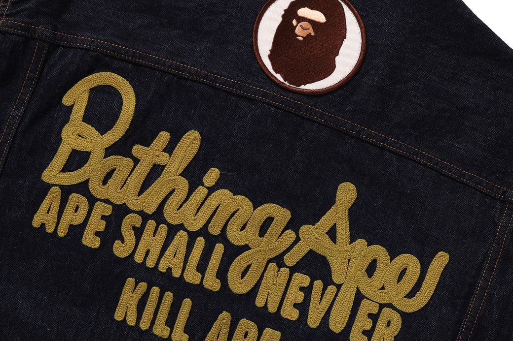 Bape ダークデニムジャケット Lサイズ 001LJL301311_BLK_A_ae0bc540-