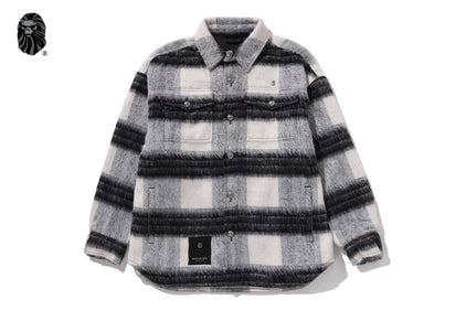 BAPE HEAD TWEED TRIMMED SHACKET #2