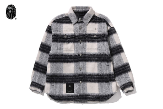 BAPE HEAD TWEED TRIMMED SHACKET #2