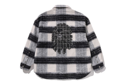 BAPE HEAD TWEED TRIMMED SHACKET #2