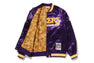 【 BAPE X M&N NBA 】LOS ANGELES LAKERS SATIN JACKET