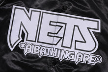 【 BAPE X M&N NBA 】NEW JERSEY NETS SATIN JACKET