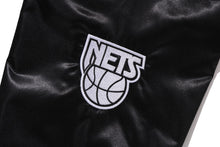 【 BAPE X M&N NBA 】NEW JERSEY NETS SATIN JACKET