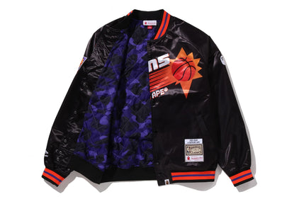 【 BAPE X M&N NBA 】PHOENIX SUNS SATIN JACKET
