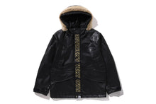 【 BAPE X OVO 】SYNTHETIC WASHABLE LEATHER SNOWBOARD JACKET