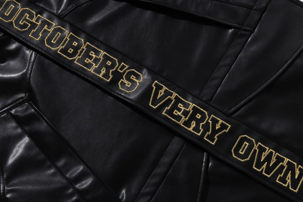 BAPE X OVO 】SYNTHETIC WASHABLE LEATHER SNOWBOARD JACKET | bape.com