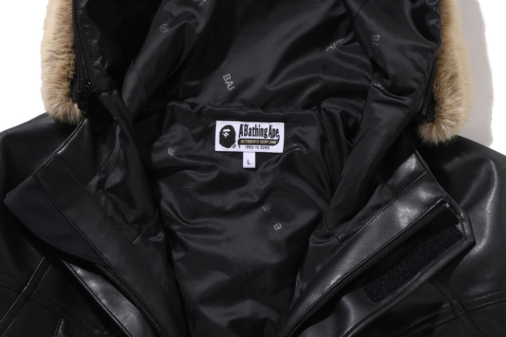 BAPE X OVO 】SYNTHETIC WASHABLE LEATHER SNOWBOARD JACKET | bape.com