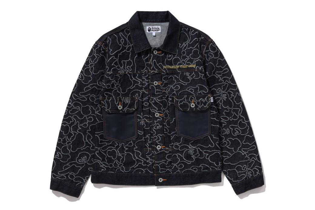 BAPE X OVO 】NEON 1ST CAMO JACQUARD DENIM JACKET | bape.com