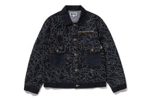【 BAPE X OVO 】NEON 1ST CAMO JACQUARD DENIM JACKET
