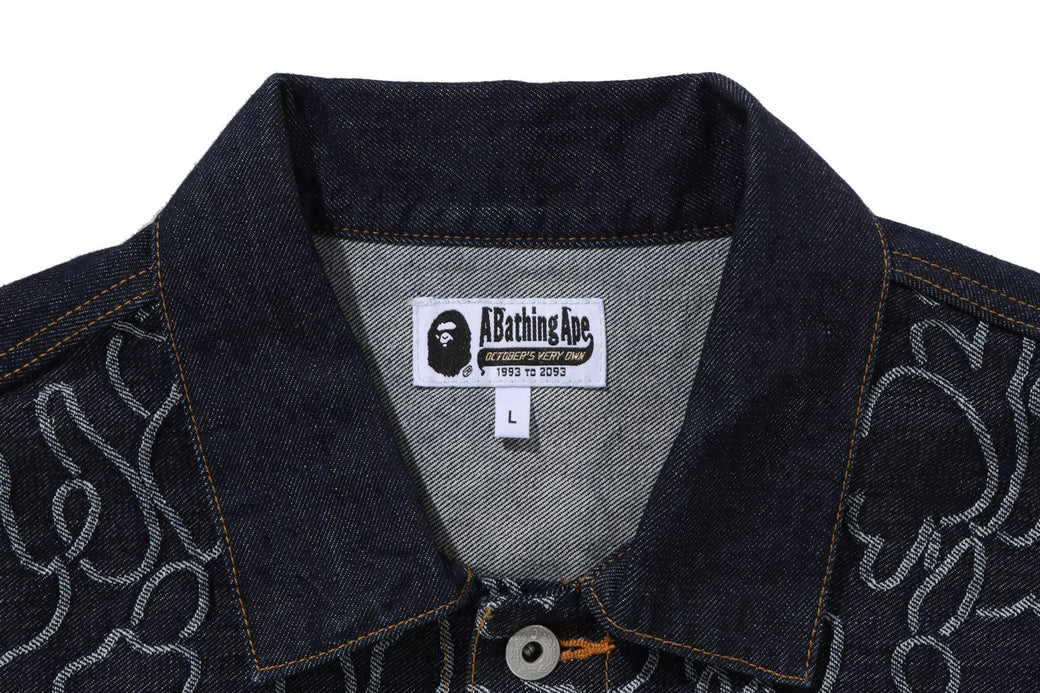 BAPE X OVO 】NEON 1ST CAMO JACQUARD DENIM JACKET | bape.com