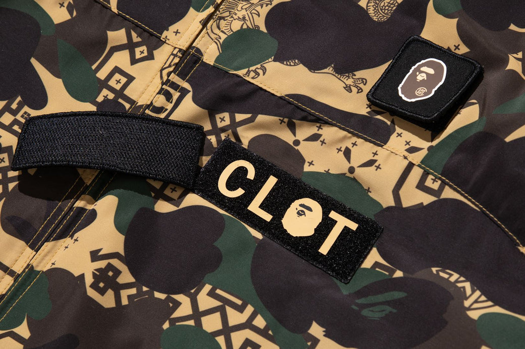 BAPE X CLOT 】CAMO SLEEVE DETACHABLE RAIN JACKET | bape.com